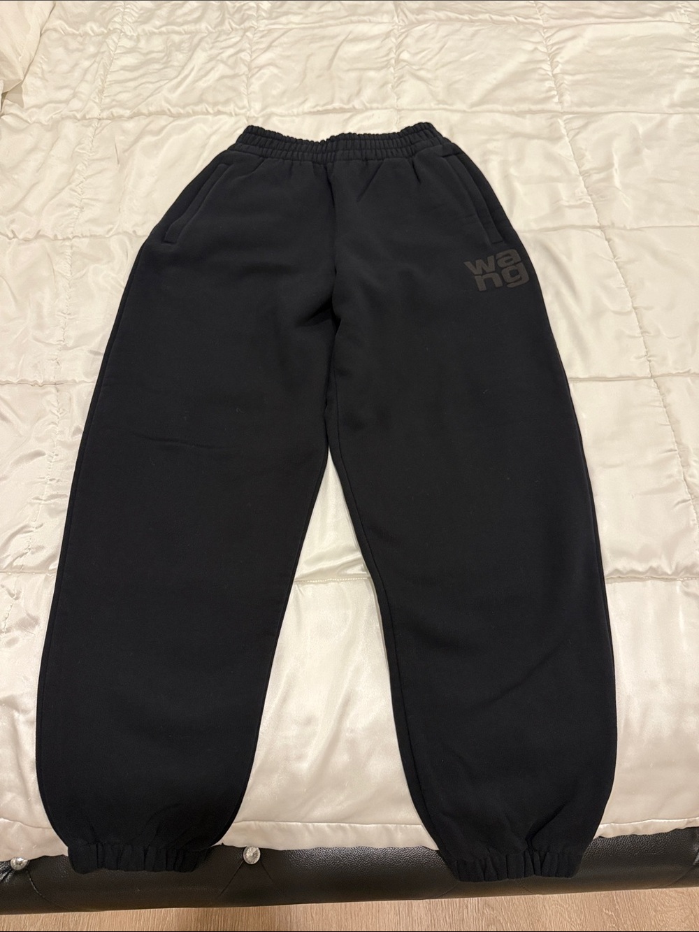 Alexander Wang Black Logo Jogger Track Pants